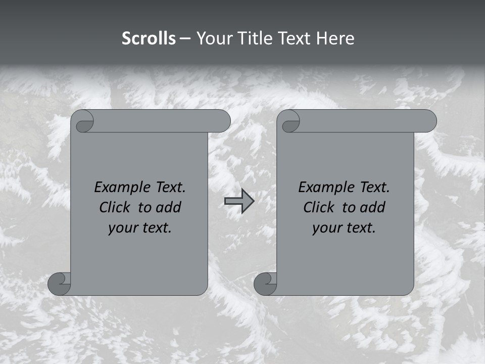 An Aerial View Of Snow Covered Rocks And Trees PowerPoint Template