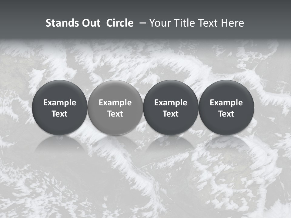 An Aerial View Of Snow Covered Rocks And Trees PowerPoint Template