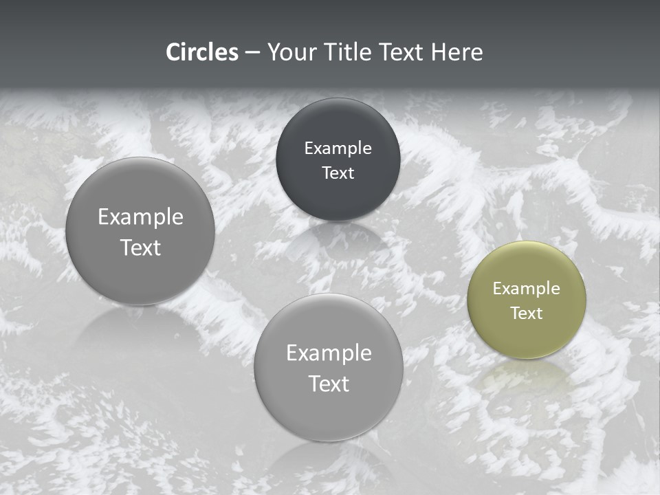 An Aerial View Of Snow Covered Rocks And Trees PowerPoint Template