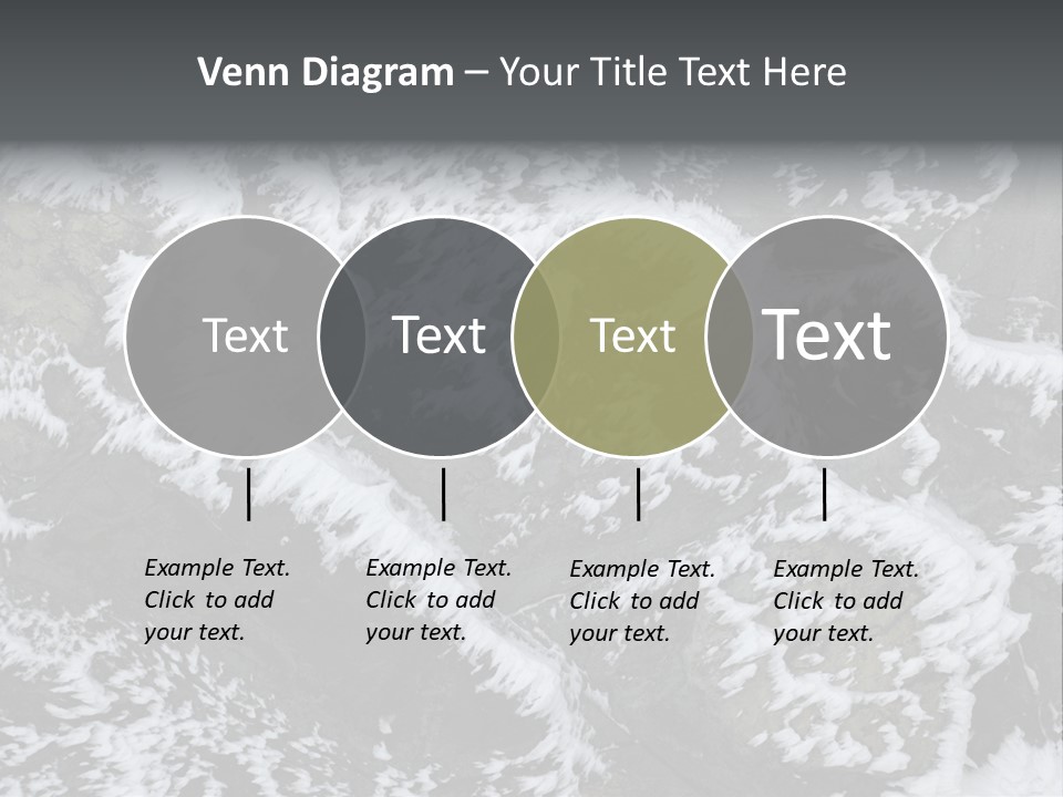 An Aerial View Of Snow Covered Rocks And Trees PowerPoint Template