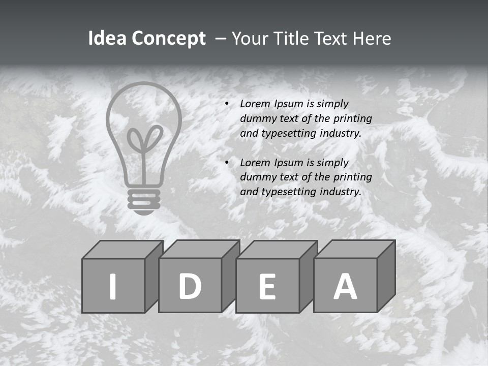 An Aerial View Of Snow Covered Rocks And Trees PowerPoint Template