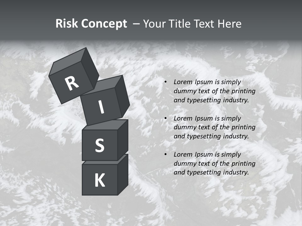 An Aerial View Of Snow Covered Rocks And Trees PowerPoint Template