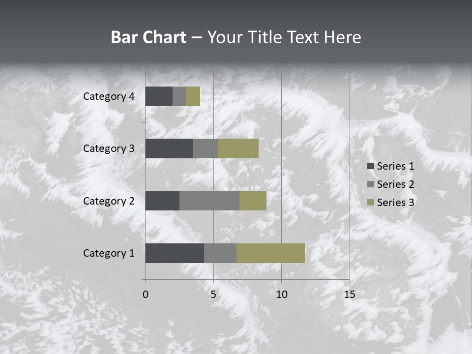 An Aerial View Of Snow Covered Rocks And Trees PowerPoint Template
