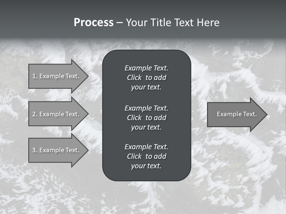 An Aerial View Of Snow Covered Rocks And Trees PowerPoint Template