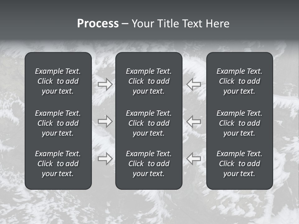 An Aerial View Of Snow Covered Rocks And Trees PowerPoint Template