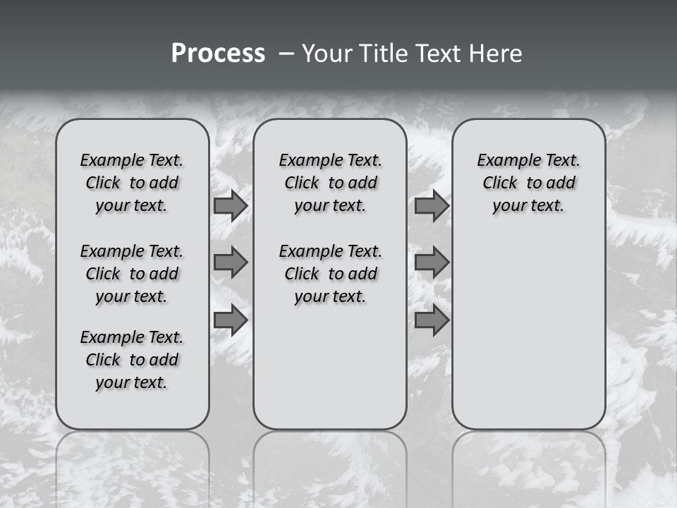 An Aerial View Of Snow Covered Rocks And Trees PowerPoint Template
