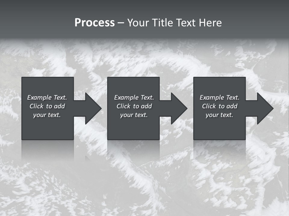 An Aerial View Of Snow Covered Rocks And Trees PowerPoint Template