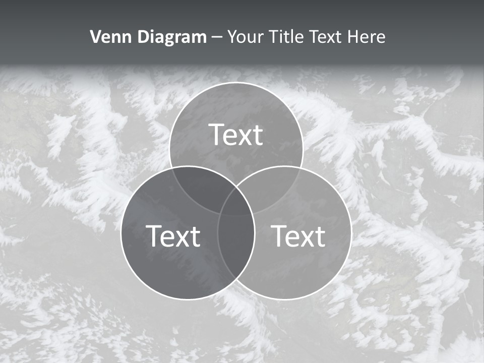 An Aerial View Of Snow Covered Rocks And Trees PowerPoint Template