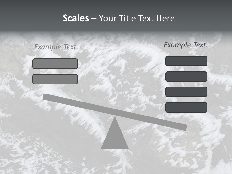 An Aerial View Of Snow Covered Rocks And Trees PowerPoint Template