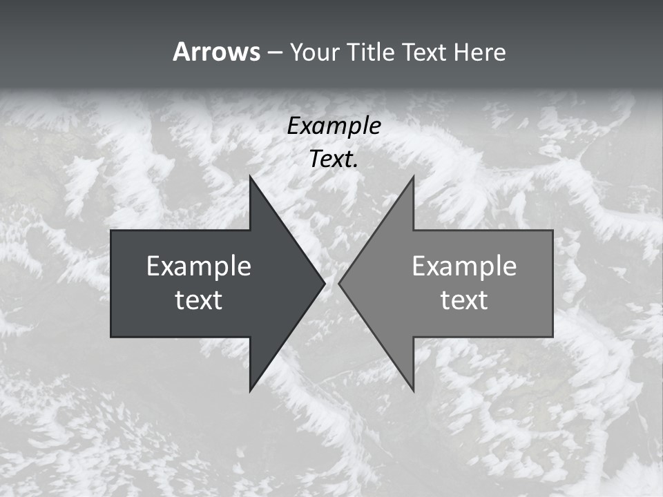 An Aerial View Of Snow Covered Rocks And Trees PowerPoint Template