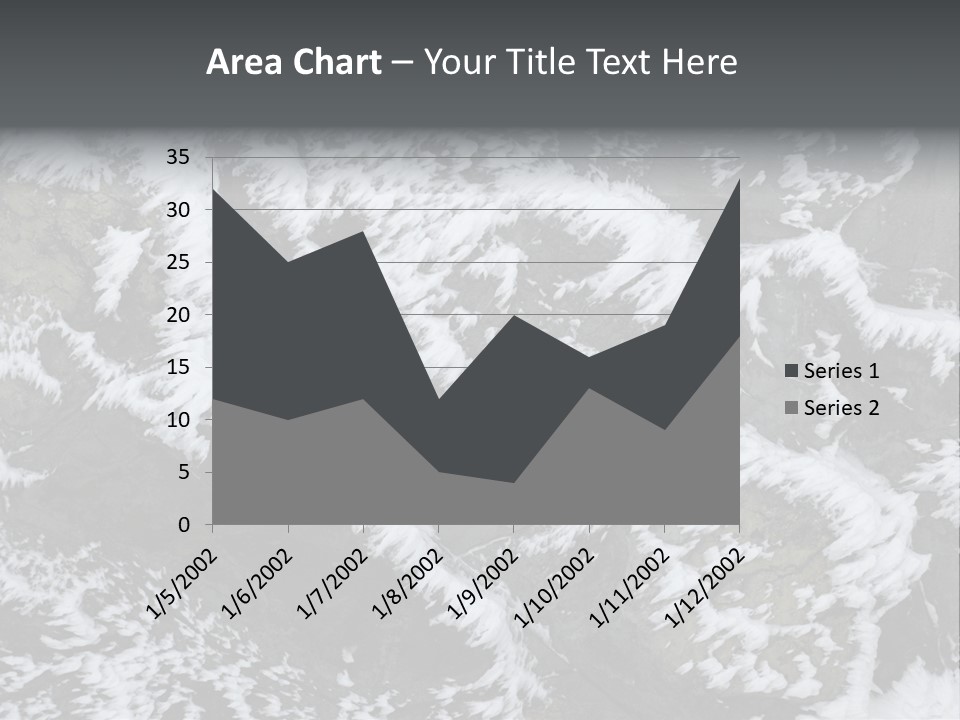 An Aerial View Of Snow Covered Rocks And Trees PowerPoint Template