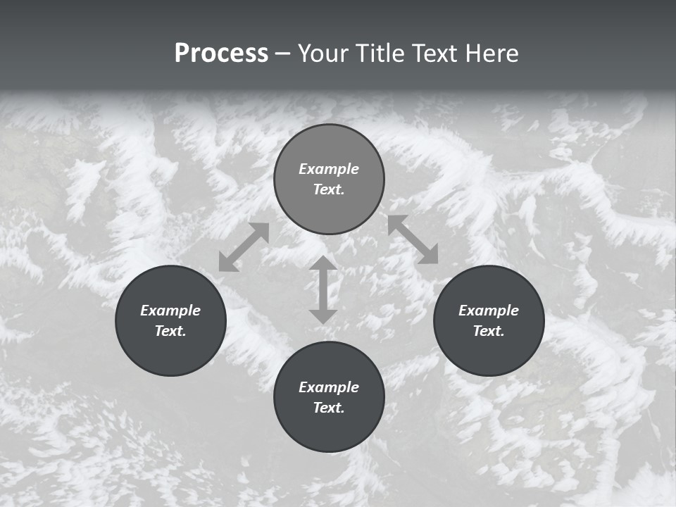 An Aerial View Of Snow Covered Rocks And Trees PowerPoint Template