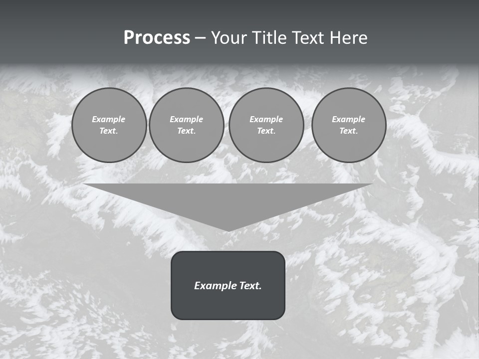An Aerial View Of Snow Covered Rocks And Trees PowerPoint Template