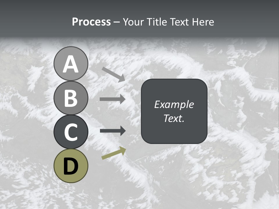 An Aerial View Of Snow Covered Rocks And Trees PowerPoint Template