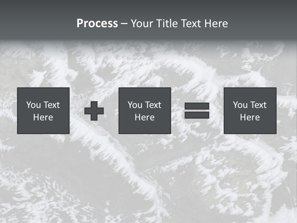 An Aerial View Of Snow Covered Rocks And Trees PowerPoint Template