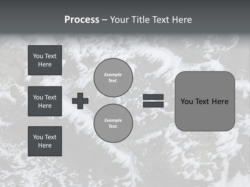 An Aerial View Of Snow Covered Rocks And Trees PowerPoint Template