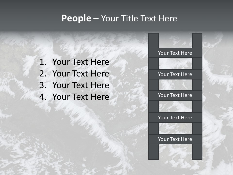 An Aerial View Of Snow Covered Rocks And Trees PowerPoint Template