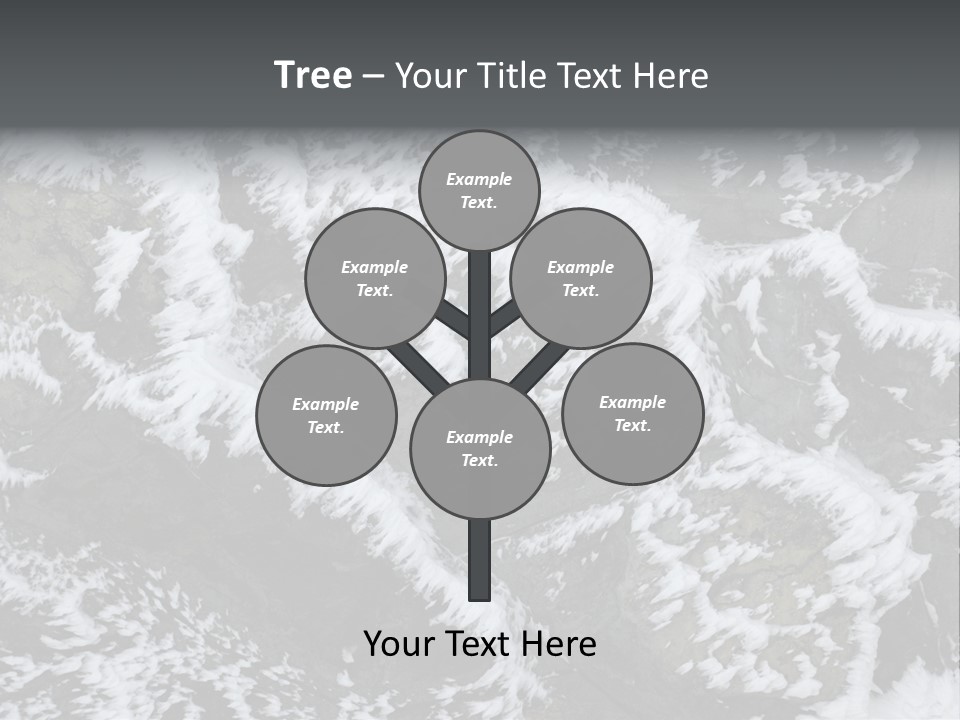 An Aerial View Of Snow Covered Rocks And Trees PowerPoint Template