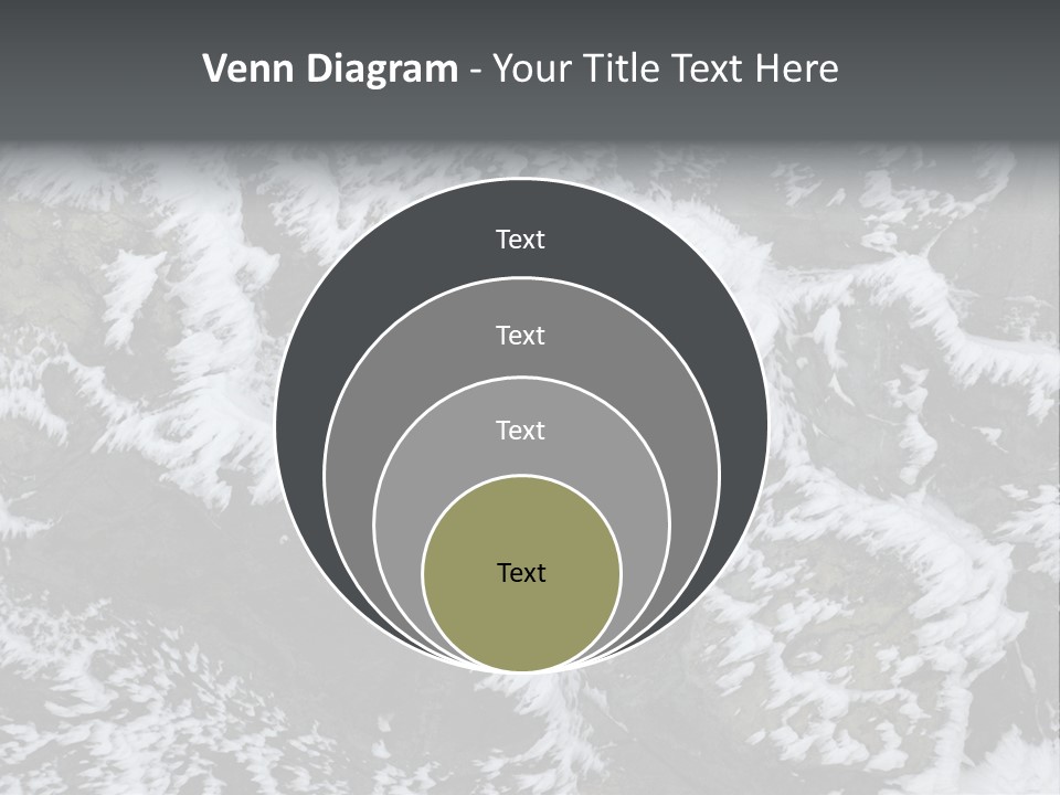 An Aerial View Of Snow Covered Rocks And Trees PowerPoint Template