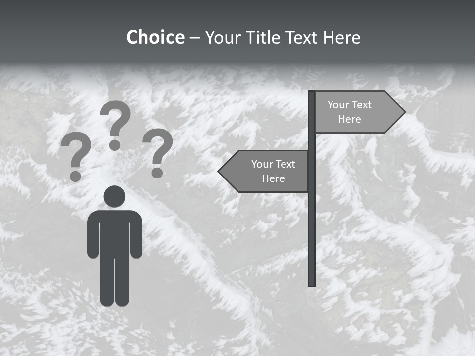 An Aerial View Of Snow Covered Rocks And Trees PowerPoint Template