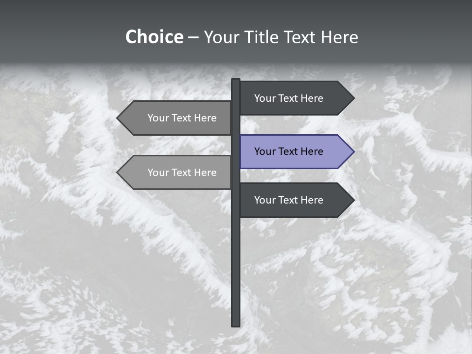 An Aerial View Of Snow Covered Rocks And Trees PowerPoint Template