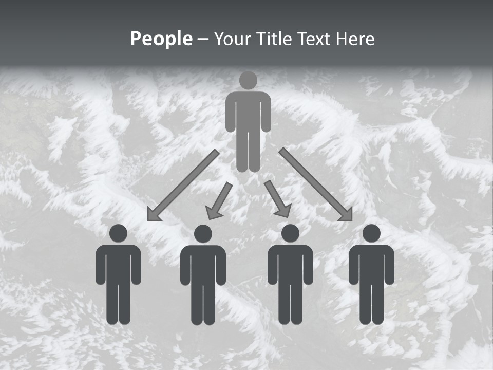 An Aerial View Of Snow Covered Rocks And Trees PowerPoint Template