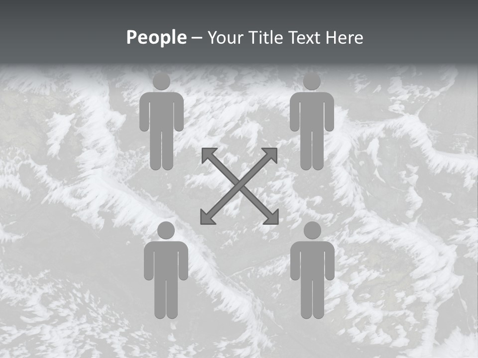 An Aerial View Of Snow Covered Rocks And Trees PowerPoint Template