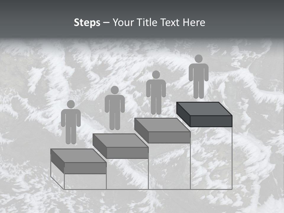 An Aerial View Of Snow Covered Rocks And Trees PowerPoint Template