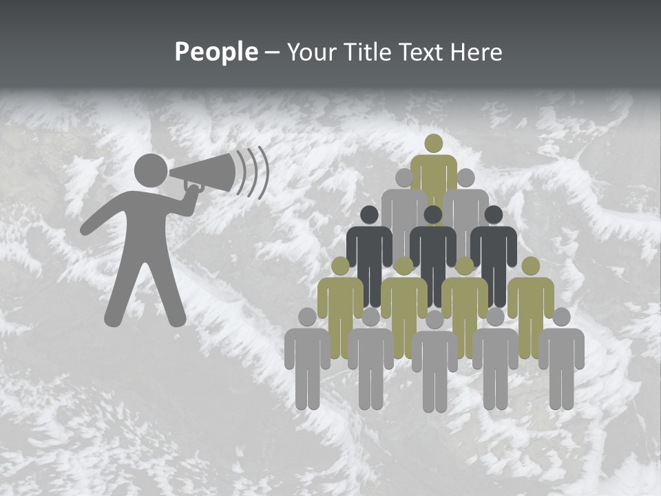 An Aerial View Of Snow Covered Rocks And Trees PowerPoint Template