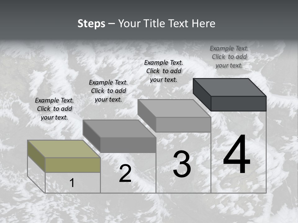 An Aerial View Of Snow Covered Rocks And Trees PowerPoint Template