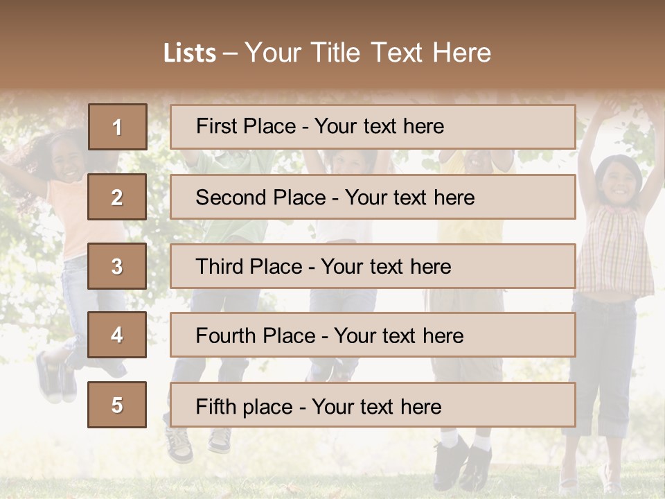 Childhood Healthy Laying PowerPoint Template