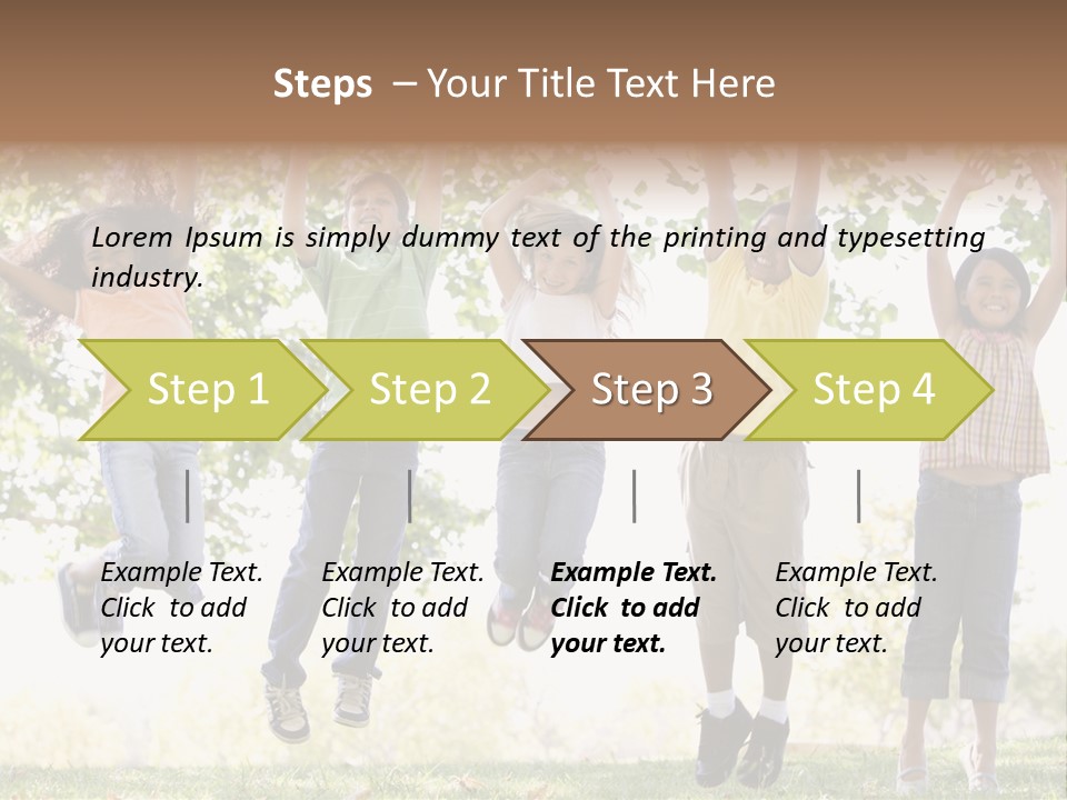 Childhood Healthy Laying PowerPoint Template