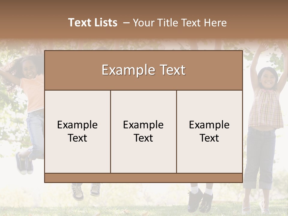 Childhood Healthy Laying PowerPoint Template