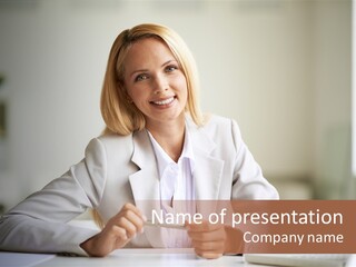 Executive Office Person PowerPoint Template