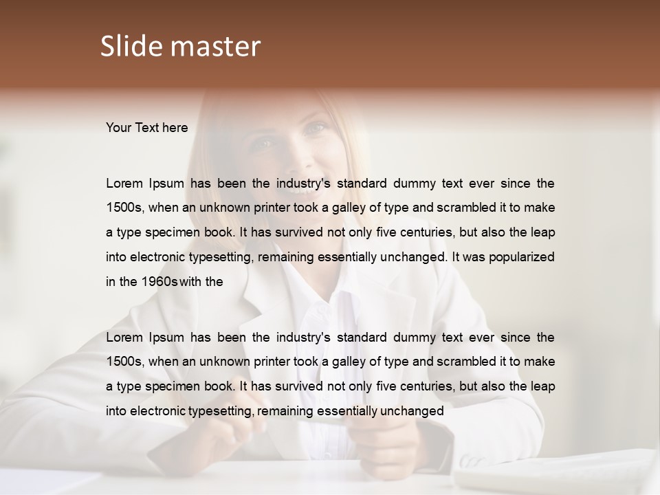 Executive Office Person PowerPoint Template