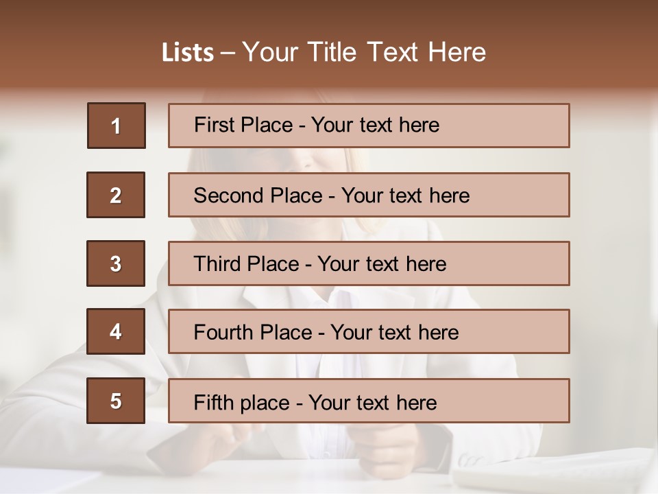 Executive Office Person PowerPoint Template