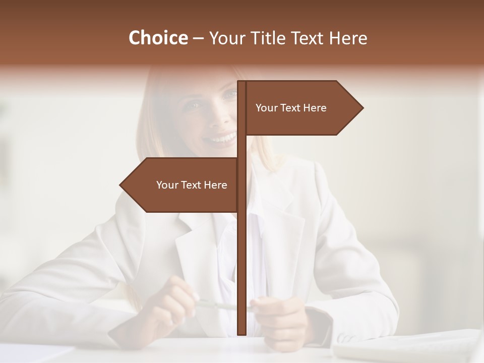 Executive Office Person PowerPoint Template