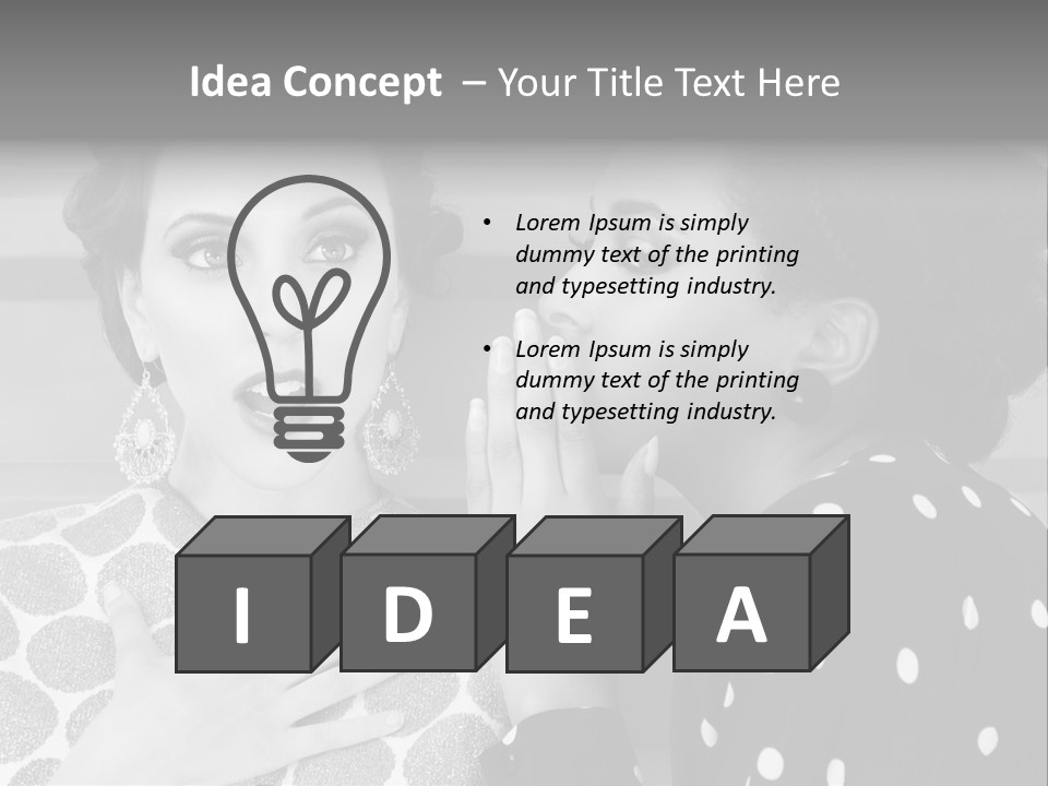 Tattle Caucasian Chatting PowerPoint Template