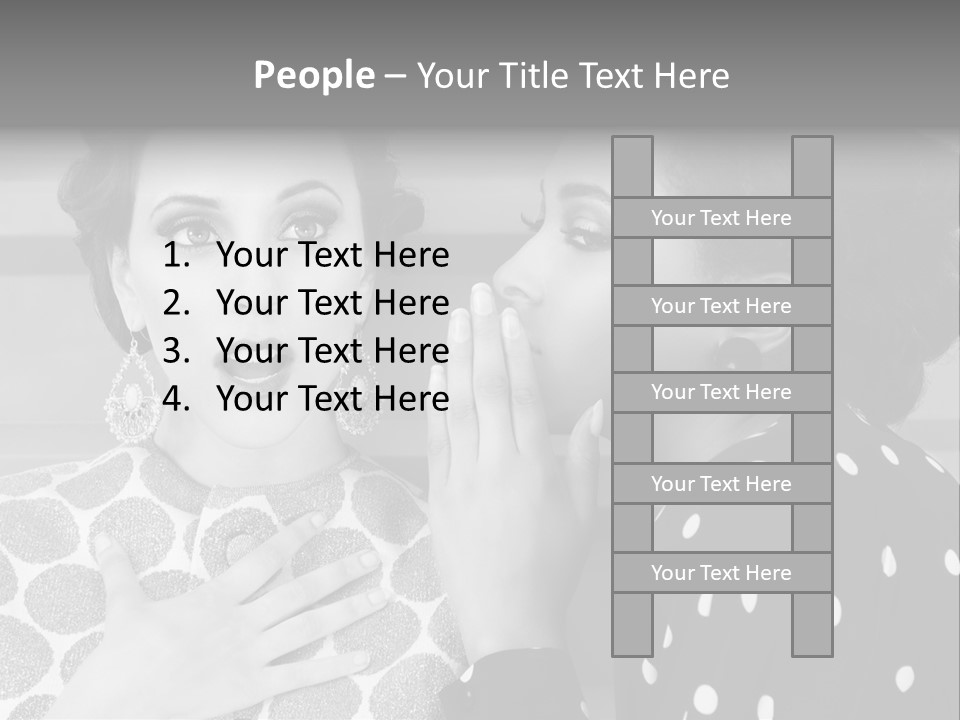 Tattle Caucasian Chatting PowerPoint Template