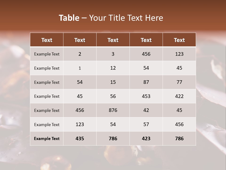 Food Chocolate Hazelnut PowerPoint Template