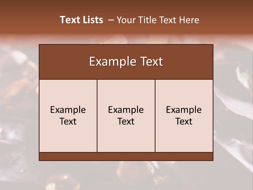 Food Chocolate Hazelnut PowerPoint Template