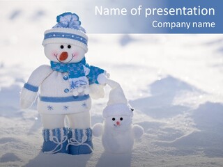 January Crystal Covering PowerPoint Template