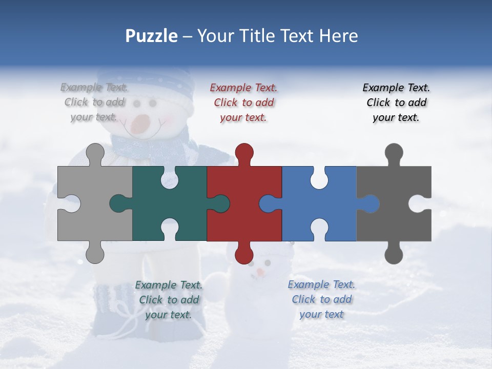 January Crystal Covering PowerPoint Template