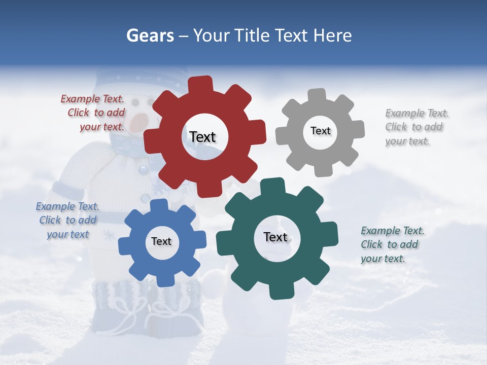 January Crystal Covering PowerPoint Template