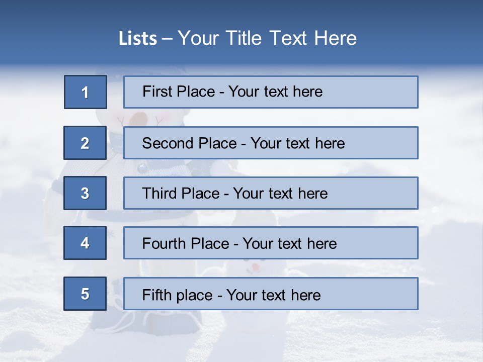 January Crystal Covering PowerPoint Template