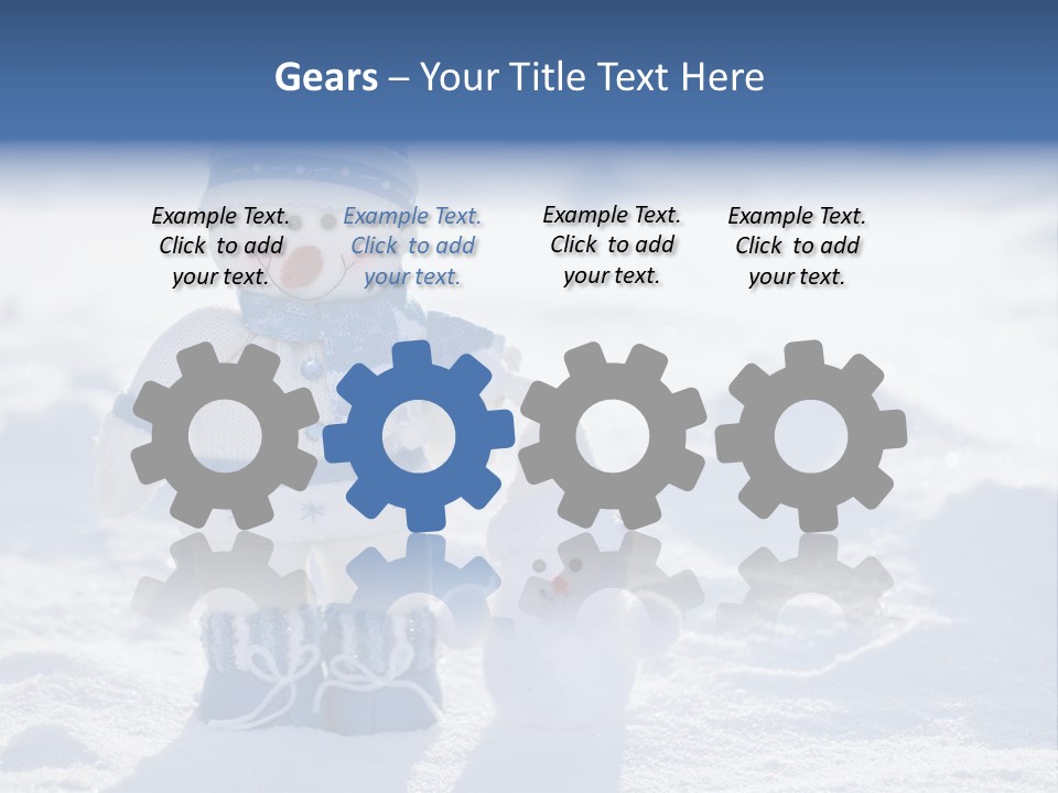 January Crystal Covering PowerPoint Template