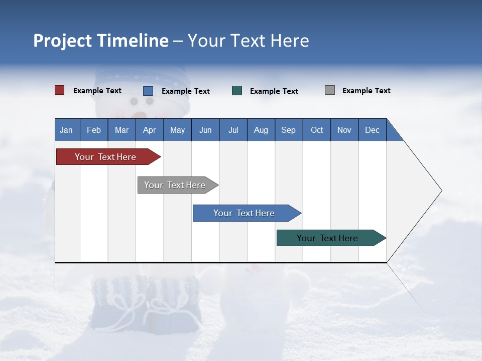 January Crystal Covering PowerPoint Template