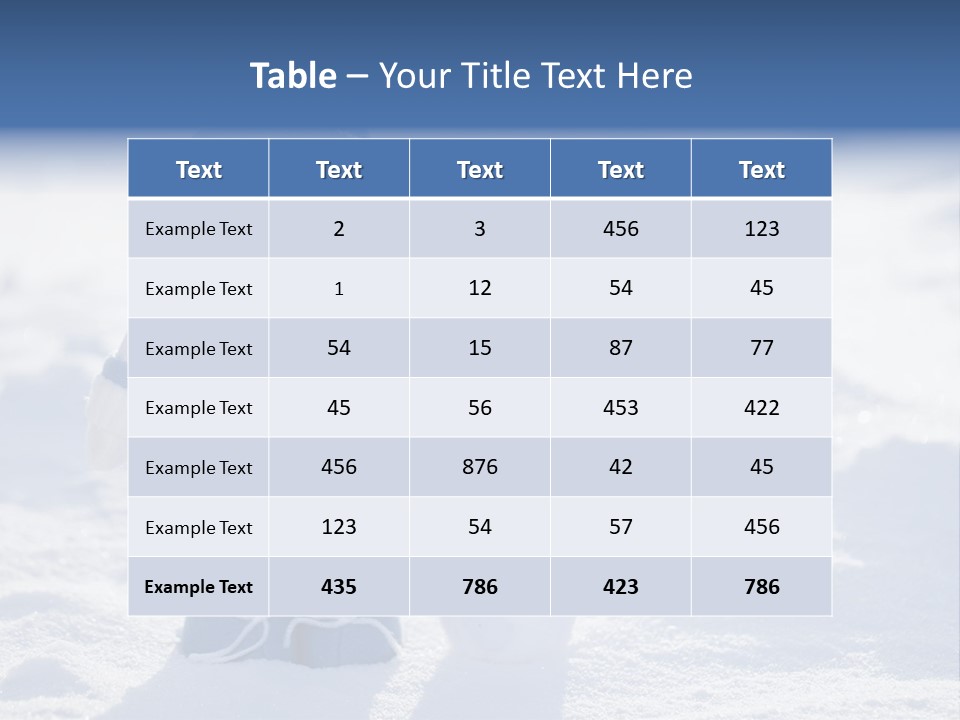 January Crystal Covering PowerPoint Template
