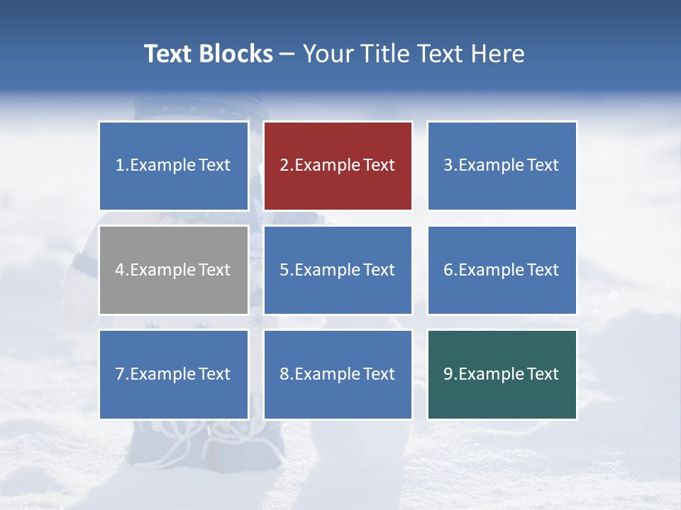 January Crystal Covering PowerPoint Template