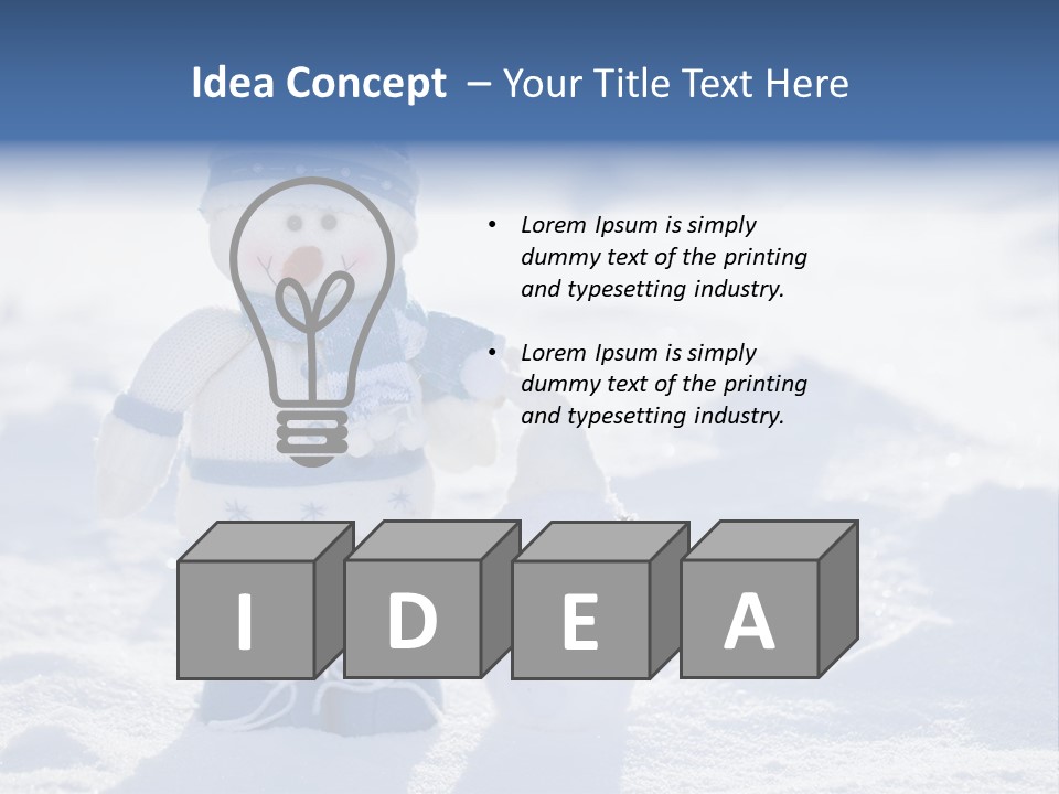 January Crystal Covering PowerPoint Template